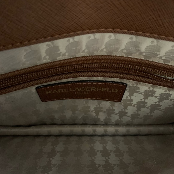 KARL LAGERFELD LEATHER SLING BAG - Picture 9 of 12